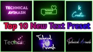 Top 10+ Text Preset Link Alight Motion 2021 | Top 10 Text Animation Preset Link | Text Preset Link