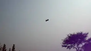 Camera with kite/flying mobile with kite view from kite