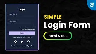 Login Form Using Only HTML and CSS