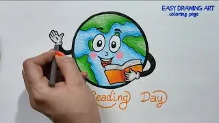 how to make national reading day poster drawing || how to draw national reading day image drawing