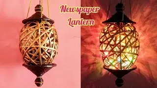 #diwali #diwalicrafts #bestoutofwaste 
How to make Newspaper Lantern #2 | Diwali home decor