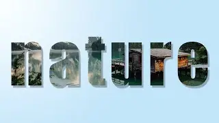 how to place an image in text with photoshop - photoshop tutorial