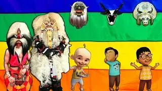Bermain game tebak gambar barongan dan mencocokkan gambar Upin ipin, buto gedruk, leak