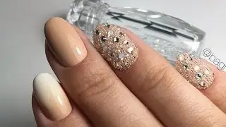 МК крепление на весь ноготок кристаллов Pixie Swarovski от @bagheeranails