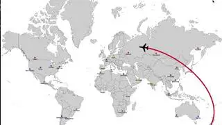 Animate image along connection on JavaFX world map