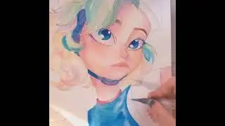 Сказочный патруль - Рисую Снежку (1 сезон) Фан-арт 💙🧊🛼#сказочныйпатруль#shorts #рисование #арт