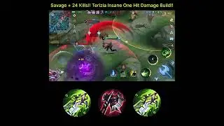 Savage + 24 Kills!! Terizla Insane One Hit Damage Build!! - MLBB