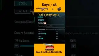 Scar-L with 4x sensitivity | 4x no recoil spray | 4x no recoil sensitivity | 4x zero recoil #shorts