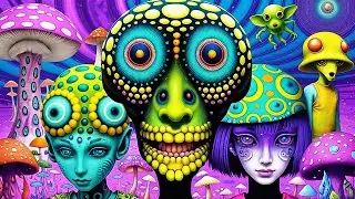 Psychedelic Dreams [Lofi Mix] - 4K AI Generated Trippy Visuals