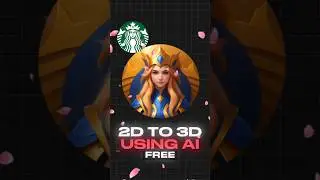 convert your (2D Logo to 3D  Logo) 🤑Day.1 #ai  #shorts check comment box