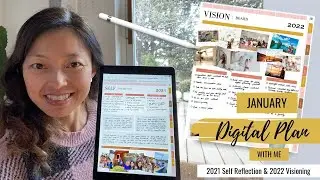January 2022 Digital Plan with me - End of Year Self Reflection & 2022 Visioning