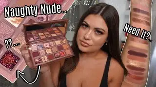 Huda Beauty NAUGHTY NUDE Palette 🖤 First Impression & Swatches