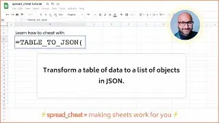 Convert a Google Sheets range to JSON with TABLE_TO_JSON