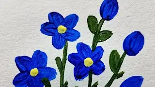 flower painting using acrylicpainting ||simple and easy flower painting #acrylicpainting