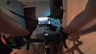 GT Bike V on bike roller