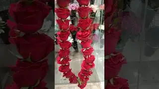 How to prepare Red Roses necklace | Live preparing | Natural flowers necklace gift