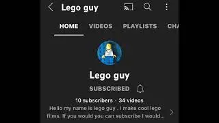 Quick Lego channel shout out (channel linked in des)