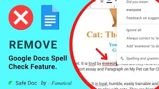 Remove Google Docs spelling check feature | Google Workspace for Education | Safe Doc