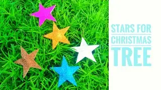 DIY Christmas tree ornaments| How to make a star|make star for Christmas tree|Xmas tree decorations