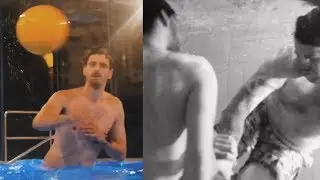 Stress im Schwimmbad nach Wetttauchen