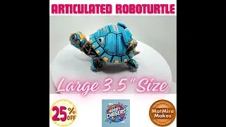 Multicolor RoboTurtle | Turtle | Tortoise – | 3D Printed | Fidget | Flexi | Sensory | Articulated
