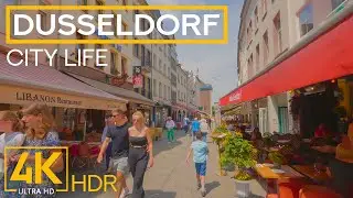 Düsseldorf Relaxing City Walking Tour  in 4K HDR - Exploring Cities of Germany