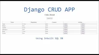 DJANGO CRUD APP !