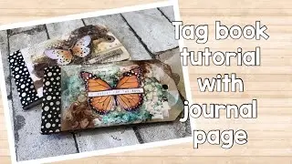 Tag book tutorial - mini art journal - art journaling page