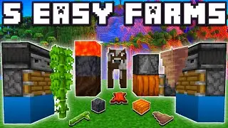 🦅 Minecraft Bedrock 1.19 | 5 EASY STARTER FARMS!