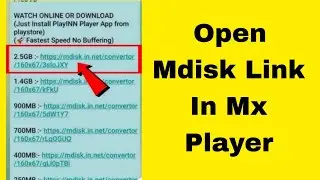 How To Open Mdisk Link In Mx Player