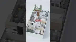 DENAH 3D RUMAH 🌟 #konseprumah #desainminimalis #jasadesainrumah #rumah2lantai