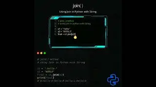 join with String | python tutorial #shorts #python #pythonprogramming