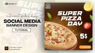 Social Media Banner Design | Graphics Design Tutorial | Illustrator