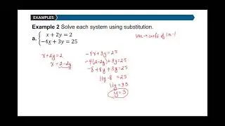 S24 Obj2a Solving Systems Using Substitution (Lecture)