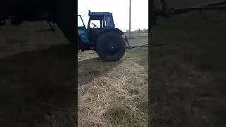 Убираем навоз. Погрузка на мтз 82 с КУНом