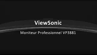 Élargissez votre champ visuel avec le moniteur ViewSonic VP3881