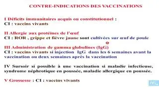 Vaccination partie 06: contre indication des vaccins