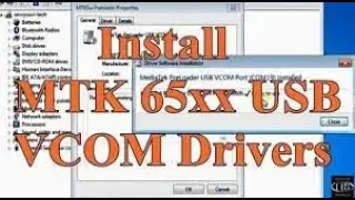 Simple way to Install USB MediaTek VCOM DRIVERS