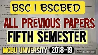 Bsc || Bsc Bed [ 5th Semester ] All Previous Papers || 2018-19 || #previous_year_paper #aimershatta