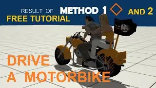 Learn how to make  characters drive a motorcycle
