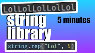 String Library | 5 Minute Roblox Studio Scripting Tutorial Part 41