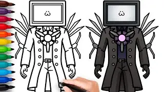 COMO DIBUJAR a TITAN TV MAN | Skibidi Toilet - paso a paso, fácil y rápido dibujo