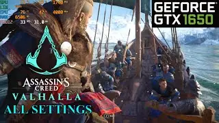 Assassin's Creed Valhalla : GTX 1650 - All Settings