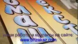 Накладные буквы на баннерной основе