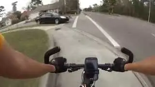 GoPro Mountain Bike - Watch for cyclists... (Near miss bicycle vs. car)