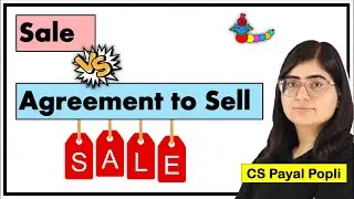 Sale vs Agreement to Sell | Difference between Sale and Agreement to Sell in Hindi | SOGA 1930