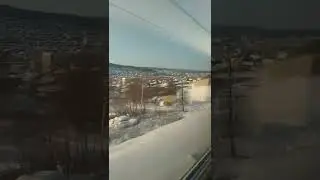 вид из окна поезда