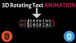 3D Rotating Text CSS Animation  | CSS Animation Effect