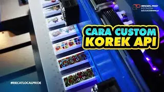 Cara Print Korek Menggunakan Mesin Printer UV Flatbed Riecat