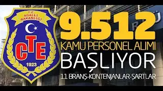 CEZA VE TEVKİFEVLERİ GENEL MÜDÜRLÜĞÜ 9 BİN 512 SÖZLEŞMELİ PERSONEL ALACAK. (24.04.2023)